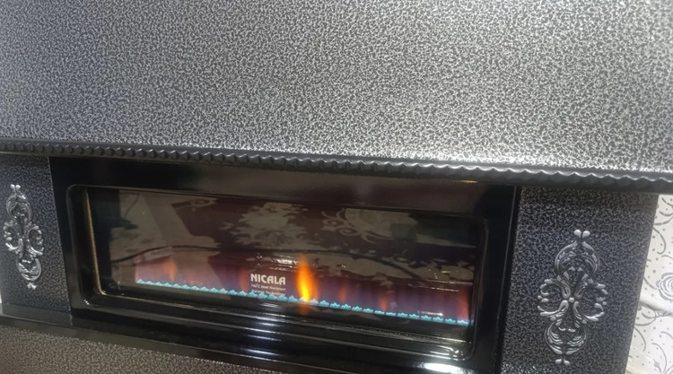 بخاری گازسوز نیک کالاMC26 طرح شومینه