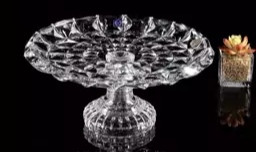 شیرینی خوری(قاب) پایه دار آکوامارین نوری تازه